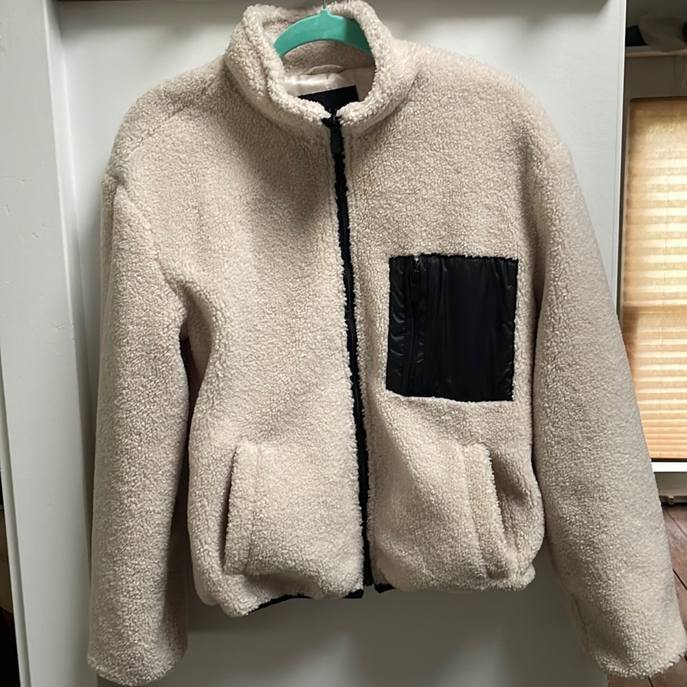 Sherpa / fleece jacket, silky lining, 100%polyester